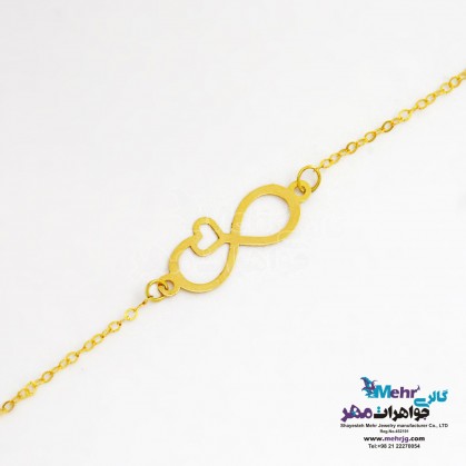 دستبند طلا - طرح بینهایت-MB1330